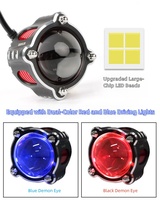 Projecteur LED laser 40W rouge bleu DRL 9-16V IP67 compact pour tout-terrain, lampe auxiliaire