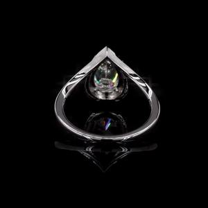 แหวนหมั้นเพชรสำหรับผู้หญิง1.80 CT Lab ขนาด14K สีทองคำขาวเครื่องประดับงานแต่งงานแบบยั่งยืน - Product Image 3