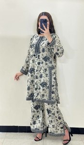 100% ฤดูหนาวผ้าไหมแท้ & นุ่ม/ฤดูมรสุมสวยพิเศษดีไซน์คอเสื้อแบบลำลองลาย salwar kameez พร้อมการตัดเย็บแบบมินิมอล - Product Image 3