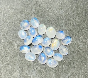 Anillo de Cabujón de Piedra Lunar Arcoíris, Gema Natural Pulida de Alta Calidad, Piedra Semipreciosa Suelta para Joyería, 5-15 mm, Venta TM - Product Image 4