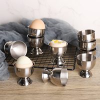 2025 best-seller en acier inoxydable doux oeuf à la coque support Table affichage oeuf outil pour hôtels Restaurants cuisine métal