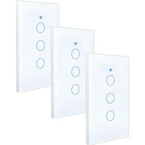 สวิตช์เสียงไร้สาย, MXTUK-003, 3 ชิ้น, 3x3 ทาง, 2.4GHz, 100-250V AC, 50-60Hz, 300W ต่อทาง, 10A, สีขาว - Product Image 1