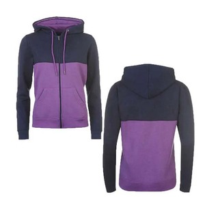 Sudadera con capucha para mujer, de Color azul marino y morado, Material polar personalizado, de secado rápido, con cremallera, manga larga, para invierno, todas las tallas - Product Image 6