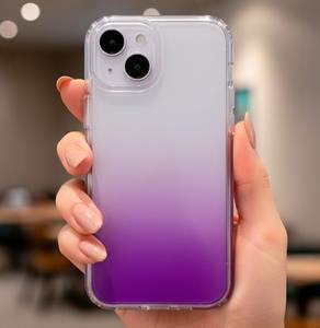 Coque de téléphone portable en verre trempé, dégradé transparent multicolore, anti-chocs, protection 360°, support réglable - Product Image 3