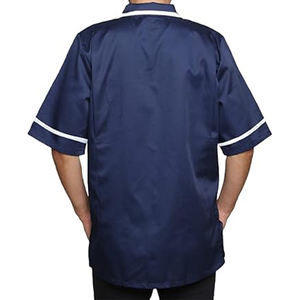 Uniformes de Hospital para Hombre Personalizados al por Mayor, Blusas de Enfermería con Cuello Camisero, Ribete Blanco, Alta Calidad, Servicio OEM para el Sector Salud - Product Image 2