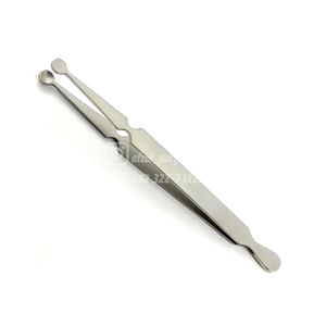 Pince à épiler en acier inoxydable de qualité professionnelle 11.5 cm avec perles tenant des pinces Instruments de perçage corporel mat brillant - Product Image 5