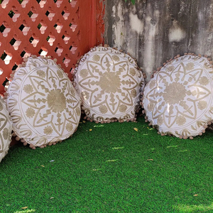Assorted Mandala Pillows <b>Round</b> Bohemian Meditation <b>Cushion</b> Cover - Product Image 1