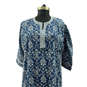 ชุดเดรสผ้าฝ้ายพิมพ์ลายด้วยมือสำหรับออกกำลังกาย ซักง่าย น้ำหนักปานกลาง ผ้าฝ้าย 100% ลายดอกไม้แบบดั้งเดิม - Product Image 6