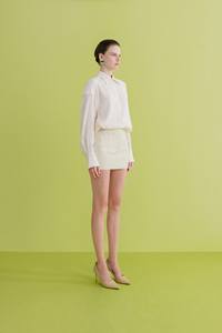 แฟชั่นกระโปรงสั้นผู้หญิงต่ําเอวลูกไม้CELINAกระโปรงมินิสุภาพสตรีเสื้อผ้าหนังมังสวิรัติสีขาวมดเวียดนาม - Product Image 3