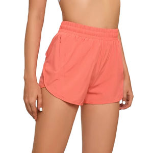 Shorts de sport pour femmes en gros, séchage rapide, shorts de course, shorts de sport d'été en polyester rose teint, shorts d'entraînement pour femmes - Product Image 1