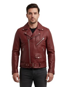 Nouvelle veste en toile de motard classique pour homme 2025, en peau de mouton, respirante, de haute qualité, décontractée, à manches longues, tendance de la rue pour l'hiver - Product Image 4