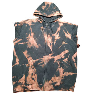 High Quality Customized <b>Men's</b> Boxy Oversized Zip Fleece Winter Acid Wash Distressed Plain Blank Vintage Zipper <b>Hoodie</b> - Product Image 4