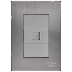Data Contact, MXILR-001, 1 pezzo, Presa dati, RJ45 CAT5e, Argento, Acciaio inossidabile/PC. - Product Image 1