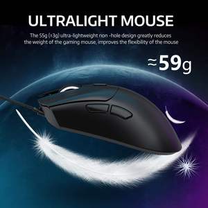 <span class=keywords><strong>Mouse</strong></span> da Gaming Wireless ATTACK SHARK R1 Tri-Mode 2.4G BT5.2 Cablato, Ultra-Leggero 59g, Sensore PAW3311 18000DPI, Batteria 65H per PC Gamer - Product Image 6