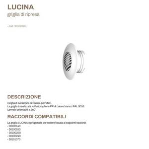 Rejilla de Retorno Tecnosystemi Lucina para VMC 30100300, Producto de Rejillas y Grelas de Alta Calidad - Product Image 2