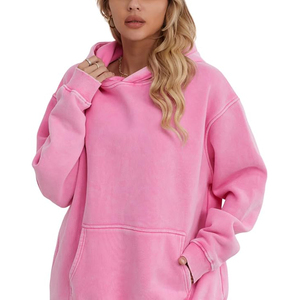 À la mode 2025 reine femmes sweats à capuche surdimensionnés polaire à capuche pull décontracté sweats manches longues solide automne hiver tenues hauts - Product Image 6