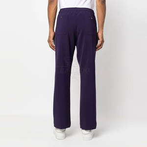 Pantalon évasé en coton de haute qualité pour homme, décontracté, léger, confortable, tissu à taille moyenne, motif droit, logo personnalisé, teinture unie - Product Image 5