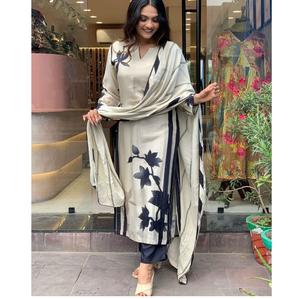 Stylish Long Sleeve Printed <b>Kurti</b> with Matching Dupatta for Ladies With Modern Fashion and Casual Wear Appeal at Best Prices - Product Image 1