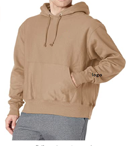 Jersey de tejido inverso para hombre, Sudadera con capucha de pecho izquierdo, 82% algodón, 18% poliéster, importación, lavado a máquina, de China - Product Image 1