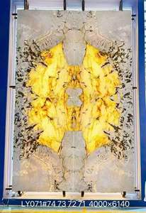 Revêtement mural pour villa et hôtel, 4 dalles, design Book <span class=keywords><strong>Match</strong></span>, dalle <span class=keywords><strong>de</strong></span> quartz Pandora rétroéclairée, dalle <span class=keywords><strong>de</strong></span> quartz Patagonia, pierre translucide - Product Image 2