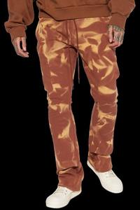 Vente en gros de pantalons de jogging en éponge française avec logo personnalisé taille moyenne vêtements de rue évasés décontractés experts en vêtements de rue fabriqués Hip Hop - Product Image 3