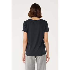 Camiseta con cuello en V y mangas plegables - Product Image 4