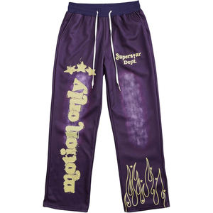 Pantalones de chándal con estampado personalizado para hombre, pantalones de chándal con diseño de llama y grafiti vintage, moda de hip-hop a la moda para ropa informal - Product Image 3