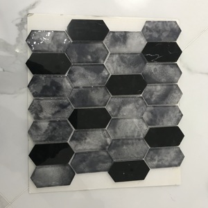 Phật sơn jbn khảm <span class=keywords><strong>2025</strong></span> thiết kế hiện đại hình lục giác hình dạng ánh thủy tinh khảm gạch mới mô hình phổ biến phòng tắm nhà bếp Nội Thất Tường - Product Image 4