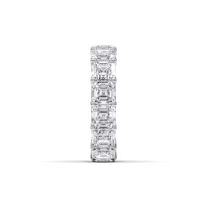 10.00 Carat E-F/VVS-VS Moissanite Asscher Cut Diamond Eternity Band <b>Ring</b> Made in Platinum <b>For</b> Her - Product Image 4