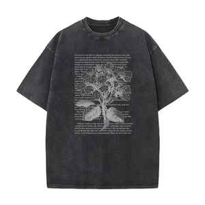 Camiseta personalizada de gran tamaño con lavado ácido para hombre, ropa deportiva de algodón 100% transpirable y de secado rápido para entrenamientos de gimnasio de verano, diseño recortado - Product Image 2