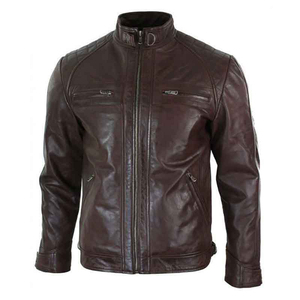 Blouson aviateur en cuir d'agneau pour homme, coupe-vent, respirant, style décontracté et tendance, hiver 2026 - Product Image 4