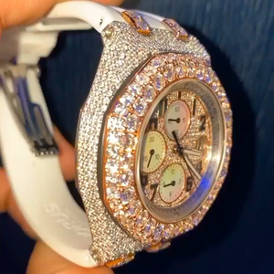 Premium Hip Hop personalizado Iced Out Lab Grown Diamond Watch para hombres VVS Diamond Watch regalo - Product Image 1