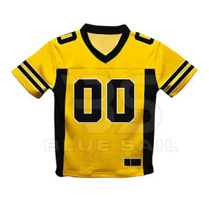 Maillot de football américain à coupe extensible avec col côtelé et manches Maillot de football américain avec coupe moderne et options de couleur - Product Image 2