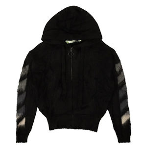 Mohair Hoodie Custom OEM Crew Neck Sweater Long Sleeve Striped Sweater <b>Men</b> Gradient Knitted Jacquard Knitwear <b>Men</b> Mohair Sweater - Product Image 4