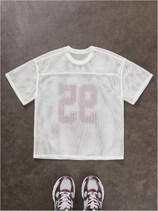Unisex Breathable Plus Size Number Print Jersey <b>Shirt</b> Crew Neck Short Sleeve <b>Mesh</b> Tee Tops Casual Football Jersey <b>Shirts</b> - Product Image 2