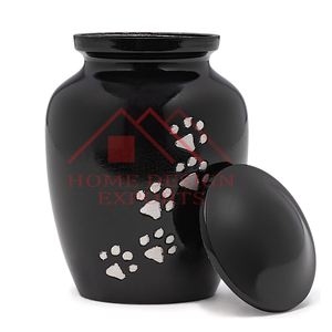 แจกันทรงขี้เถ้าโลหะทำจากอลูมิเนียมสีดำ - Product Image 1