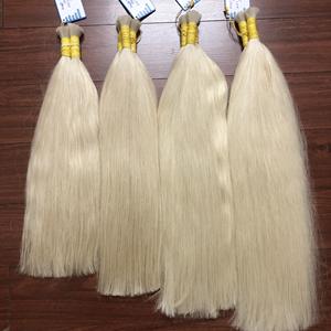 Cheveux naturels vierges 100% les plus vendus, extensions de cheveux humains lisses en vrac couleur blonde, provenant de l'usine du Vietnam - Product Image 3