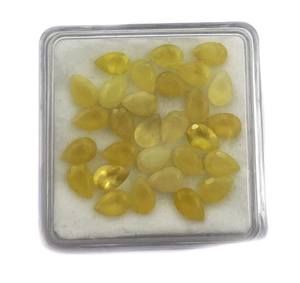 Haute qualité 4*6 MM brillant coupe jaune canari opale poire naturel blanc pierre précieuse en vrac 3mm optiquement léger IGI certifié bijoux - Product Image 3