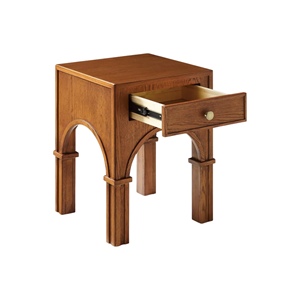 Table de chevet en bois massif avec tiroir, table de chevet classique pour chambre à coucher et hôtel - Product Image 5