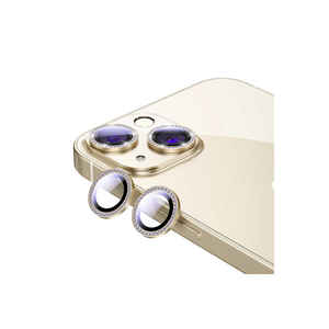 TYGO CL-06 Protection d'objectif d'appareil photo en verre en alliage d'aluminium anti-rayures de luxe doré pour iPhone 13 Mini - Product Image 1