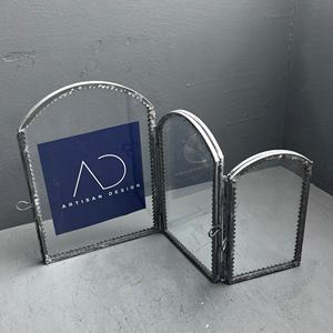 Marco de fotos plegable para mesa, decorativo, 3 en 1, con acabado gris - Product Image 4