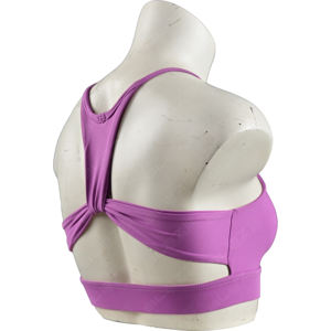 Soutiens-gorge de sport en spandex/nylon à taille mi-haute, uni, torsadé, avec leggings de yoga à taille élastique premium - Product Image 2