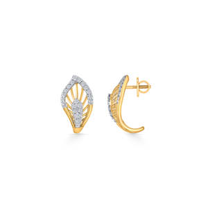 Pendientes de Aro Dorados con Borlas de Diamantes para Mujer con Huggies - Product Image 3