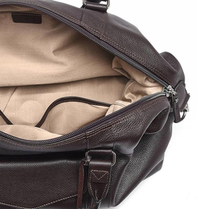 Wholesale Price Custom Genuine Leather Travel Vintage Men's Duffle Bags Luxury High Quality Leather Travel Duffle Bag With OEM - Product Image 4