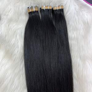 Vente en gros TAPE HAIR Cheveux naturels droits Grand stock Cheveux humains vierges 100% de haute qualité Cheveux bruts vietnamiens pour toutes les couleurs - Product Image 1