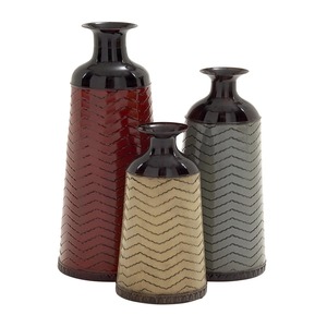 Jarrón de Cerámica Rojo de Diseño para Sala de Estar, Cocina, Decoración de Entrada, Vestíbulo y Pasillo, Hecho a Mano en India - Product Image 3
