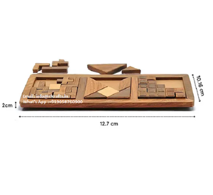 Zihin meydan ahşap yap-boz oyunları Set 3D Pedagogical kurulu beyin Teaser oyun olay malzemeleri - Product Image 2