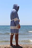 Toalla de Playa de Algodón Turco Uraz Otantic Modelo 001, Color Gris Diamante, para Mujer y Hombre, con Patrón Tejido, para Uso Diario, Viajes, Gimnasio, Baño