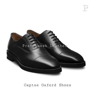Zapatos Oxford Captoe de cuero de calidad de exportación, punta redonda, cómodos, usos diarios, reuniones de oficina, zapatos Oxford de negocios disponibles - Product Image 6