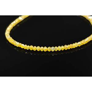 Colliers de haute qualité en perles de diamant facettées en forme de rondelle, diamant jaune - Product Image 1